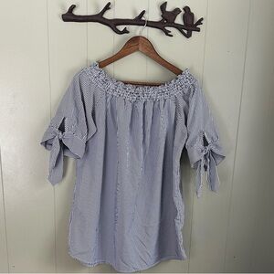 Striped Off-Shoulder Blouse